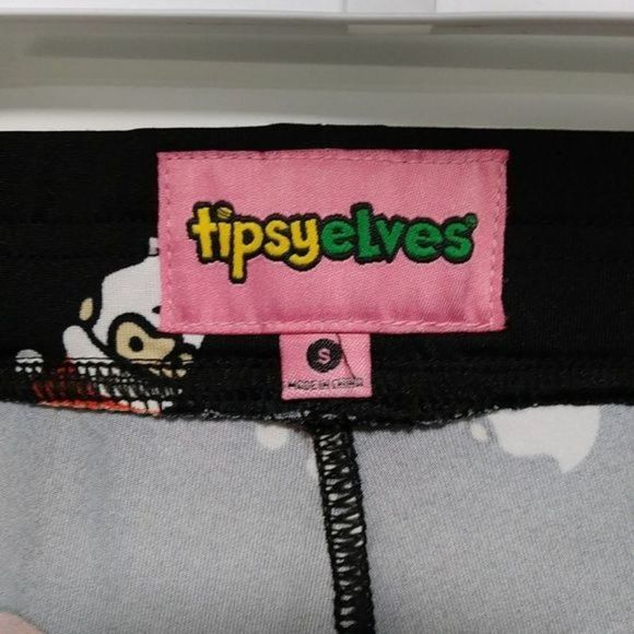 Santa Clause tipsy Elf Leggings S - Picture 7 of 8